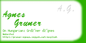 agnes gruner business card